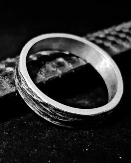 טבעת צלינדר מכסף לגבר